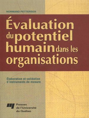 cover image of Évaluation du potentiel humain dans les organisations